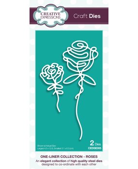 Creative Expressions Craft Dies One-Liner Collection Roses (CEDSE005) (OUTLET)