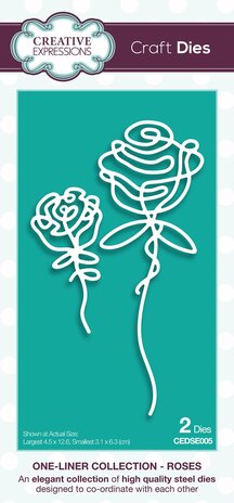Creative Expressions Craft Dies One-Liner Collection Roses (CEDSE005) (OUTLET) Creative Expressions Craft Dies One-Liner Collection Roses (CEDSE005) (OUTLET)