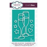 Creative Expressions Craft Dies One-Liner Collection Champagne Flutes (CEDSE003) (OUTLET)