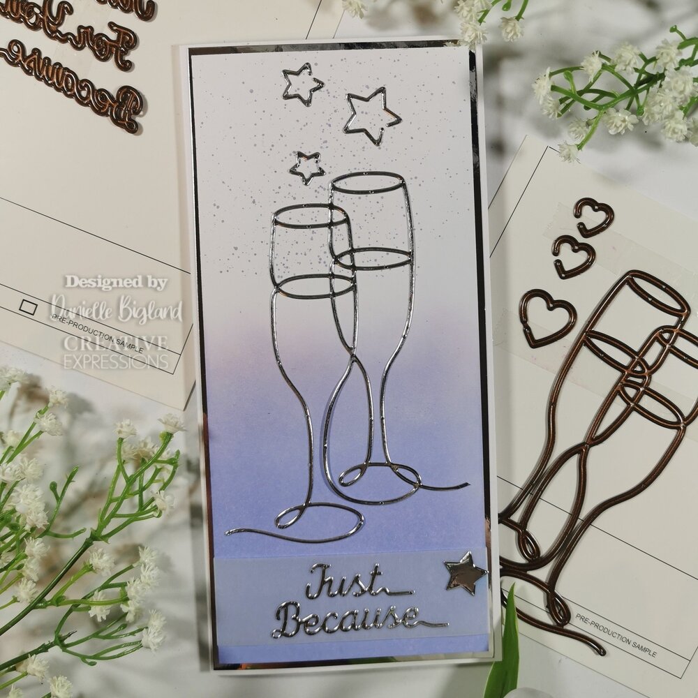Creative Expressions Craft Dies One-Liner Collection Champagne Flutes (CEDSE003) (OUTLET) Creative Expressions Craft Dies One-Liner Collection Champagne Flutes (CEDSE003) (OUTLET)