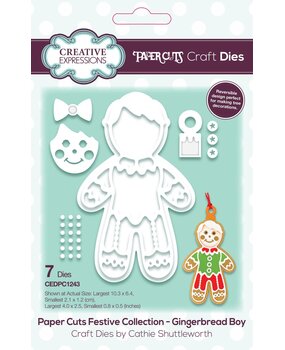 Creative Expressions Cathie Shuttleworth Paper Cuts Festive Gingerbread Boy (CEDPC1243) (OUTLET)