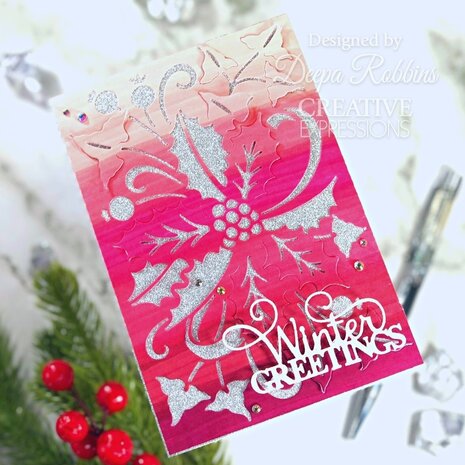 Creative Expressions Cathie Shuttleworth Paper Cuts Cut & Lift Holly Berries (CEDPC1238) (OUTLET)