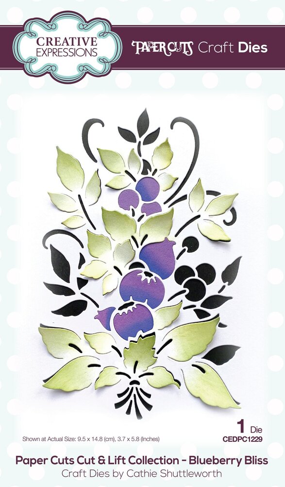 Creative Expressions Cathie Shuttleworth Paper Cuts Cut & Lift Blueberry Bliss (CEDPC1229) (OUTLET)