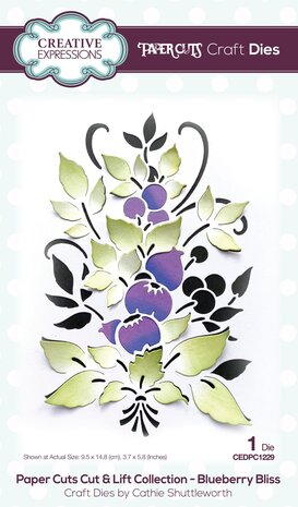 Creative Expressions Cathie Shuttleworth Paper Cuts Cut & Lift Blueberry Bliss (CEDPC1229) (OUTLET)