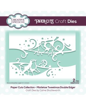 Creative Expressions Paper Cuts Mistletoe Tweetmas Double Edger (CEDPC1212) (OUTLET)
