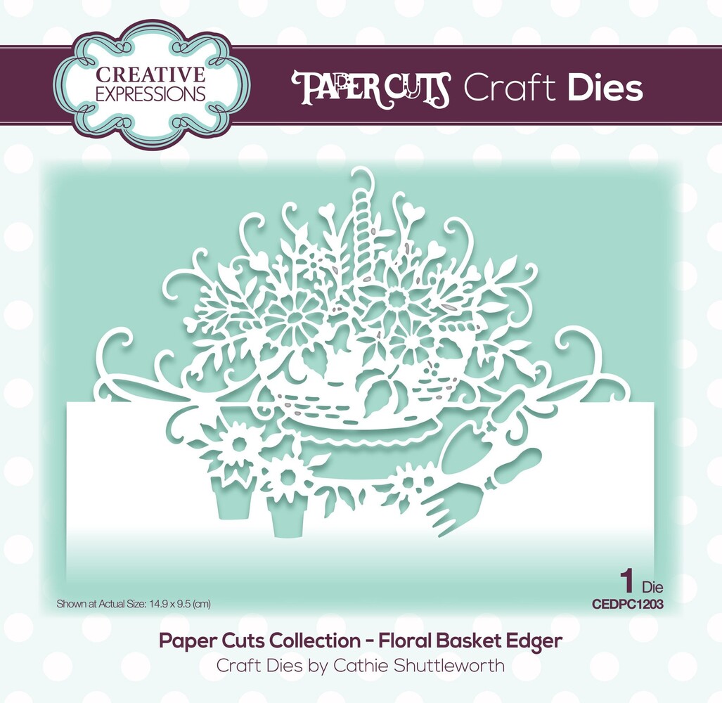Creative Expressions Paper Cuts Floral Basket Edger (CEDPC1203) (OUTLET)