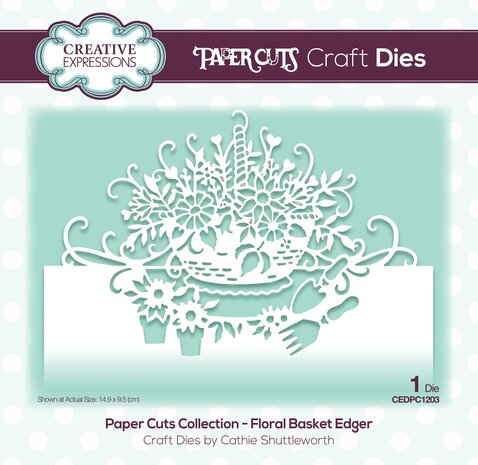 Creative Expressions Paper Cuts Floral Basket Edger (CEDPC1203) (OUTLET)
