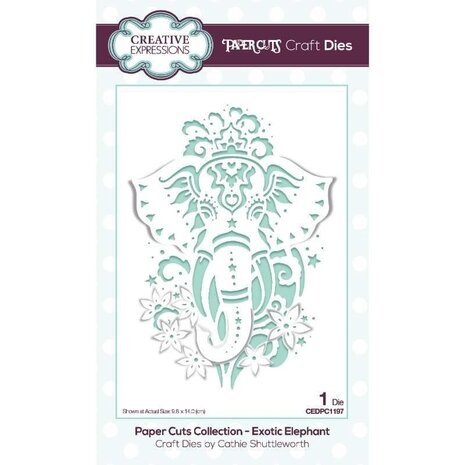 Creative Expressions Paper Cuts Exotic Elephant Craft Die (CEDPC1197) (OUTLET)