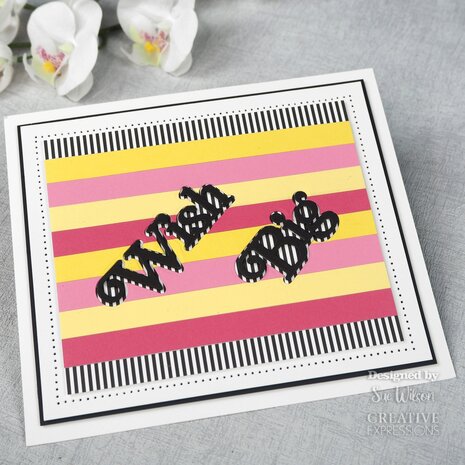 Creative Expressions Sue Wilson Craft Die Noble Shadowed Sentiments Wish Big (CEDNE010) (OUTLET)