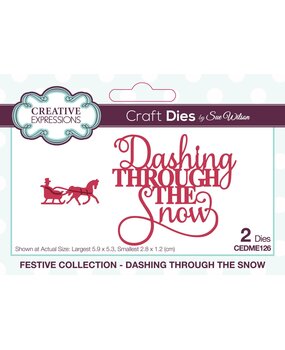 Creative Expressions Sue Wilson Craft Die Festive Mini Expressions Dashing Through The Snow (CEDME126) (OUTLET)