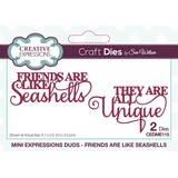 Creative Expressions Sue Wilson Craft Die Mini Expressions Duos Friends Are Like Seashells (CEDME115) (OUTLET)