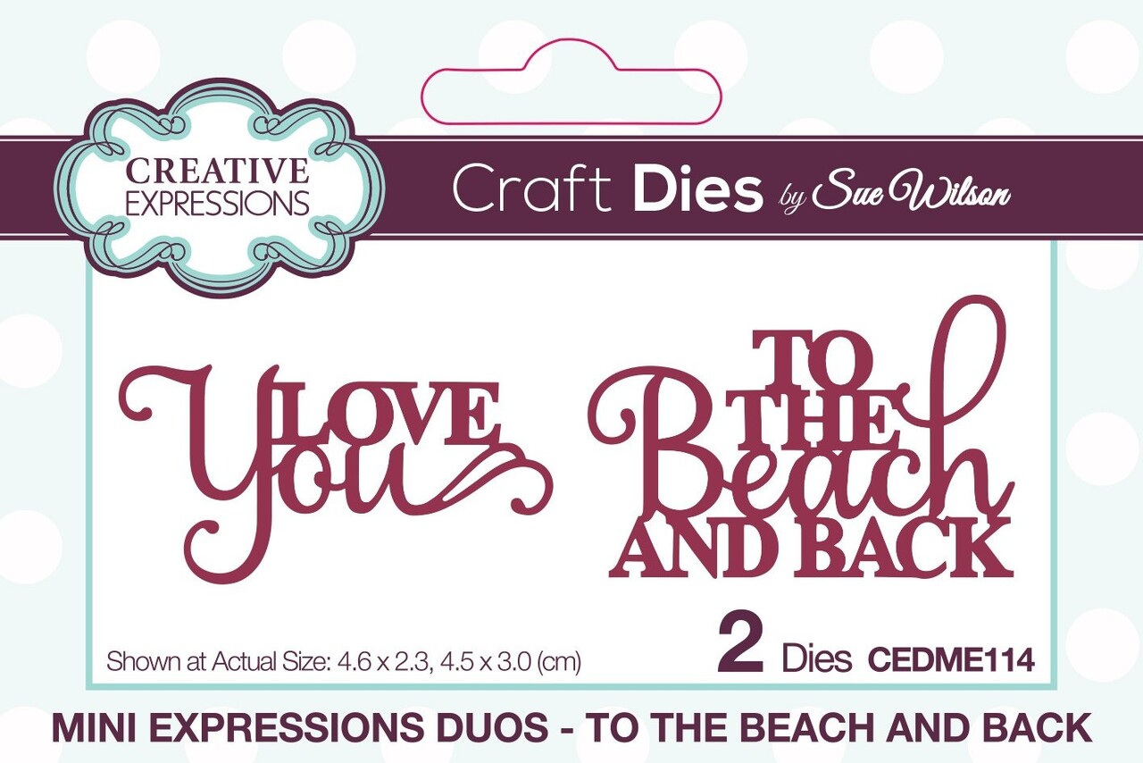 Creative Expressions Sue Wilson Craft Die Mini Expressions Duos To The Beach And Back (CEDME114) (OUTLET)