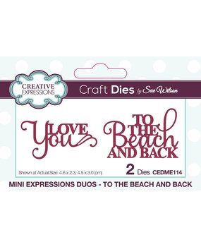 Creative Expressions Sue Wilson Craft Die Mini Expressions Duos To The Beach And Back (CEDME114) (OUTLET)