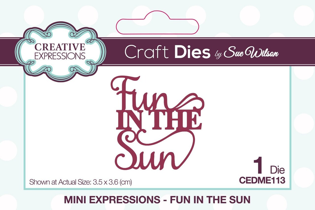 Creative Expressions Sue Wilson Craft Die Mini Expressions Fun In The Sun (CEDME113) (OUTLET)