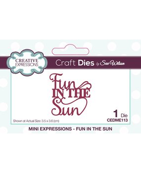 Creative Expressions Sue Wilson Craft Die Mini Expressions Fun In The Sun (CEDME113) (OUTLET)