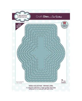 Creative Expressions Sue Wilson Craft Die Noble Collection Vintage Label (CED5539) (OUTLET)
