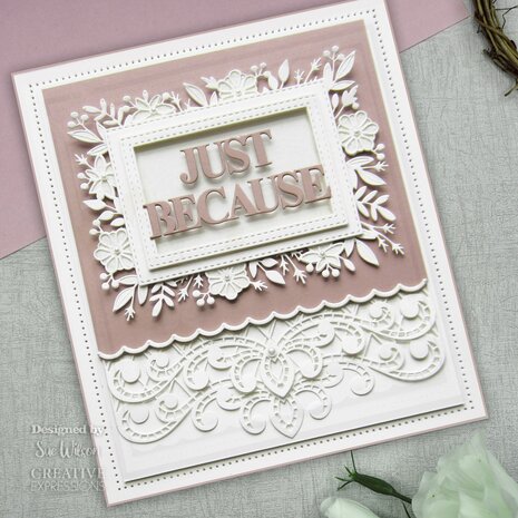 Creative Expressions Sue Wilson Craft Die Block Sentiments Just Because (CED4467) (OUTLET)