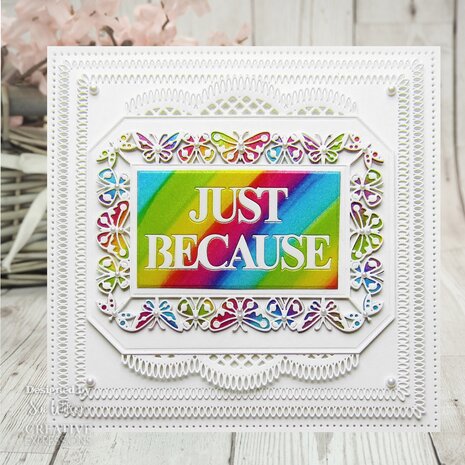 Creative Expressions Sue Wilson Craft Die Block Sentiments Just Because (CED4467) (OUTLET)