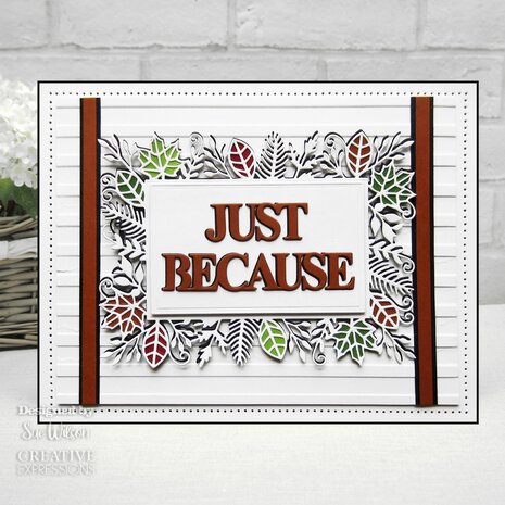 Creative Expressions Sue Wilson Craft Die Block Sentiments Just Because (CED4467) (OUTLET)