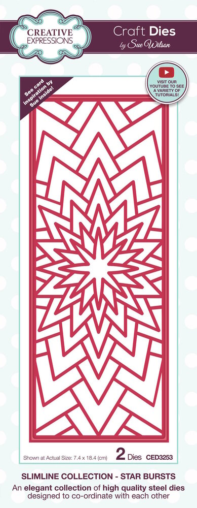 Creative Expressions Sue Wilson Craft Die Slimline Star Bursts (CED3253) (OUTLET)