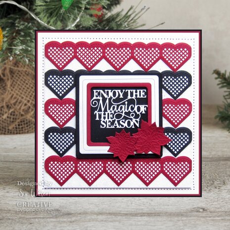Creative Expressions Sue Wilson Craft Die Festive Heart Scalloped Border (CED3251) (OUTLET)