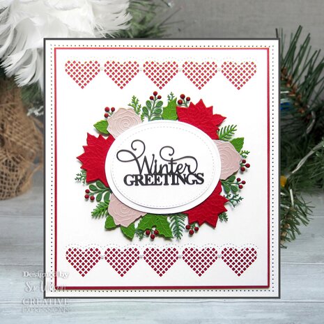 Creative Expressions Sue Wilson Craft Die Festive Heart Scalloped Border (CED3251) (OUTLET)