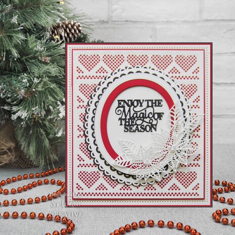 Creative Expressions Sue Wilson Craft Die Festive Blustery Frame (CED3250) (OUTLET)