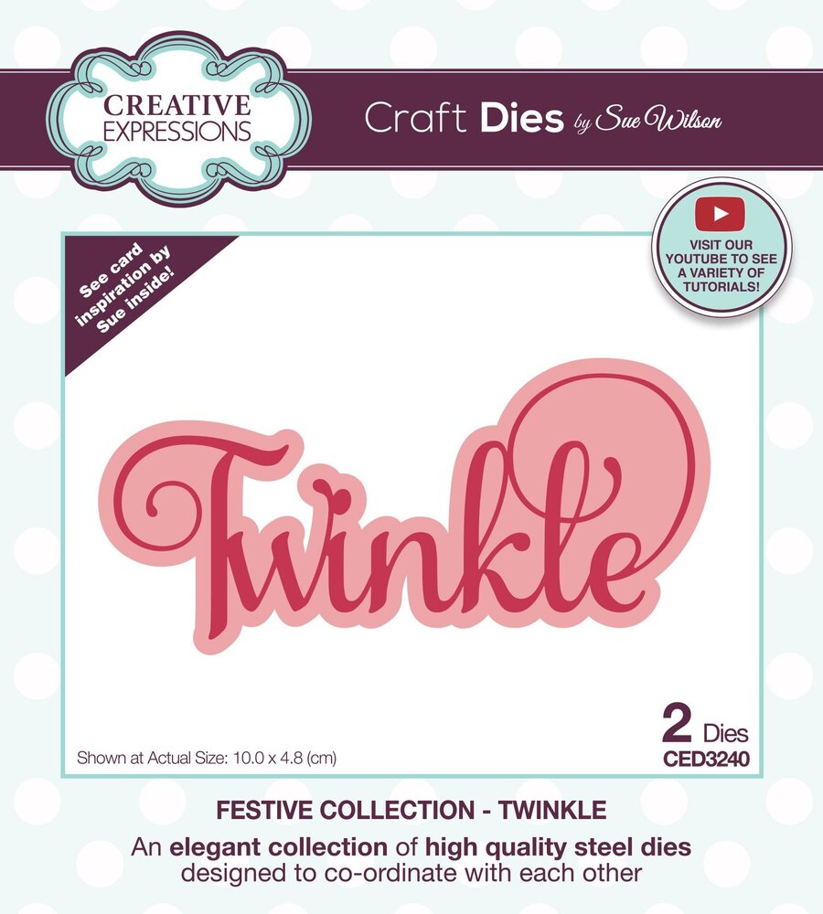 Creative Expressions Sue Wilson Craft Die Festive Twinkle (CED3240) (OUTLET)