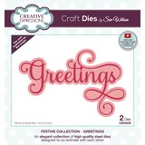 Creative Expressions Sue Wilson Craft Die Festive Greetings (CED3238) (OUTLET)