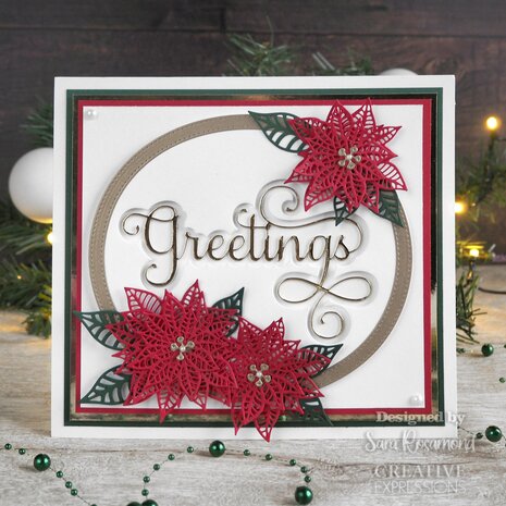 Creative Expressions Sue Wilson Craft Die Festive Greetings (CED3238) (OUTLET)