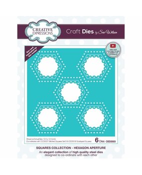 Creative Expressions Sue Wilson Craft Die Squares Collection Hexagon Aperture (CED2503) (OUTLET)