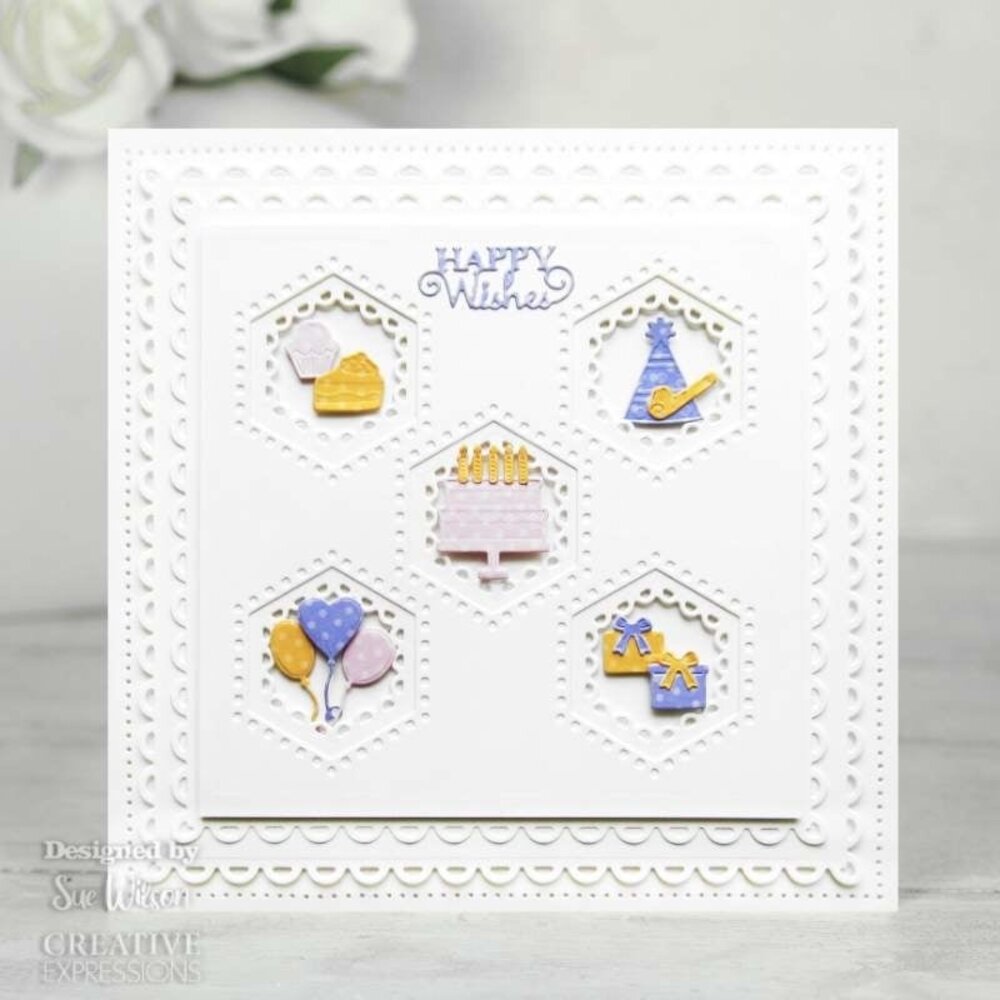 Creative Expressions Sue Wilson Craft Die Squares Collection Hexagon Aperture (CED2503) (OUTLET)