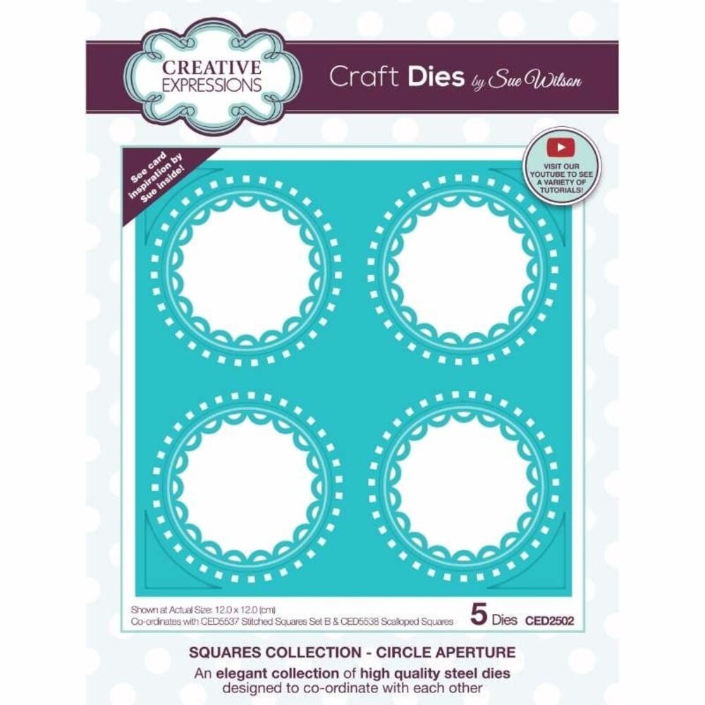 Creative Expressions Sue Wilson Craft Die Squares Collection Circle Aperture (CED2502) (OUTLET)
