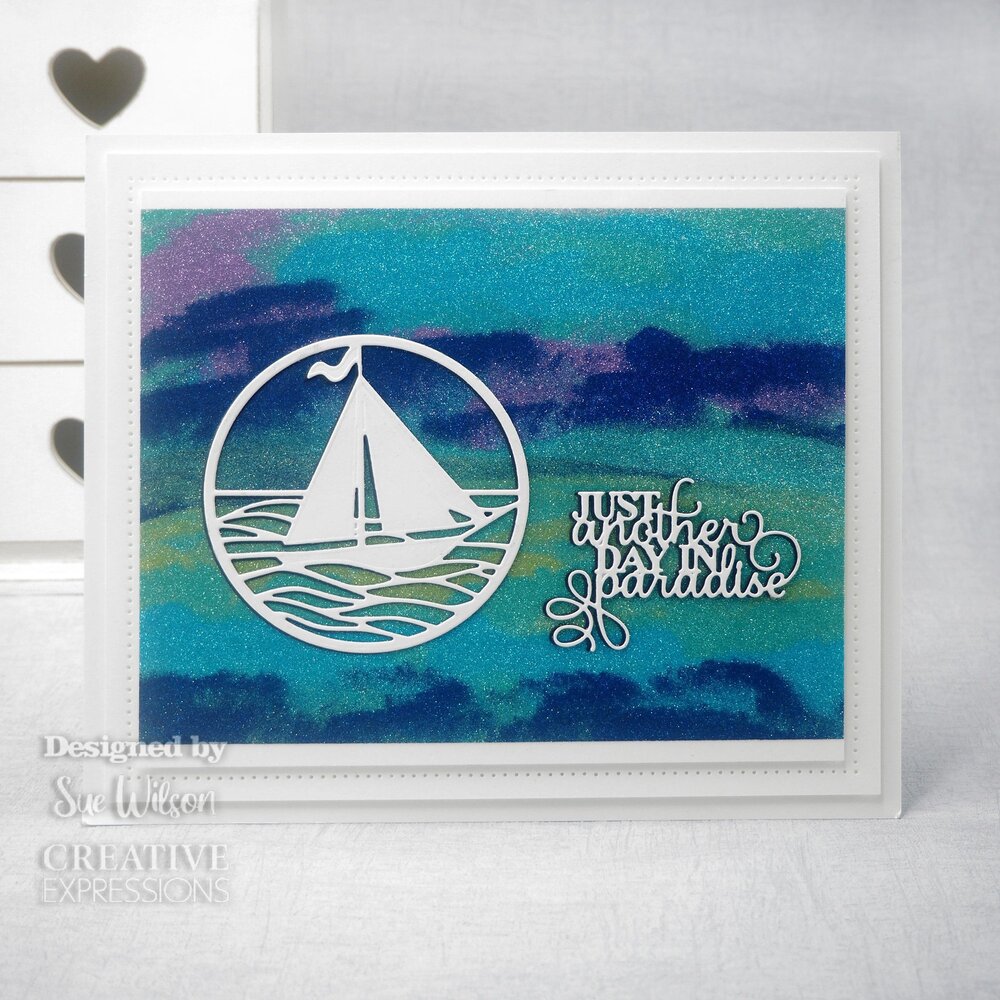 Creative Expressions Sue Wilson Craft Die Stained Glass Beach Sailboat (CED24011) (OUTLET)