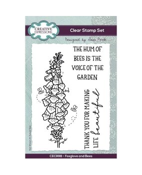 Creative Expressions Sam Poole Clear Stamp A6 Foxglove and Bees (CEC998) (OUTLET)
