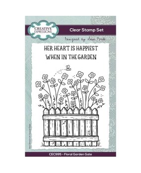Creative Expressions Sam Poole Clear Stamp A6 Floral Garden Gate (CEC995) (OUTLET)