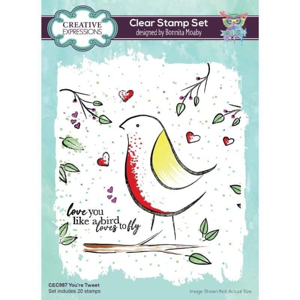 Creative Expressions Bonnita Moaby Clear Stamp A5 You're Tweet (CEC987) (OUTLET)
