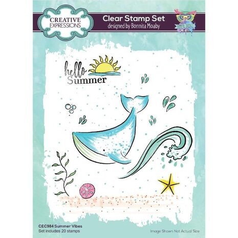 Creative Expressions Bonnita Moaby Clear Stamp A5 Summer Vibes (CEC984) (OUTLET)