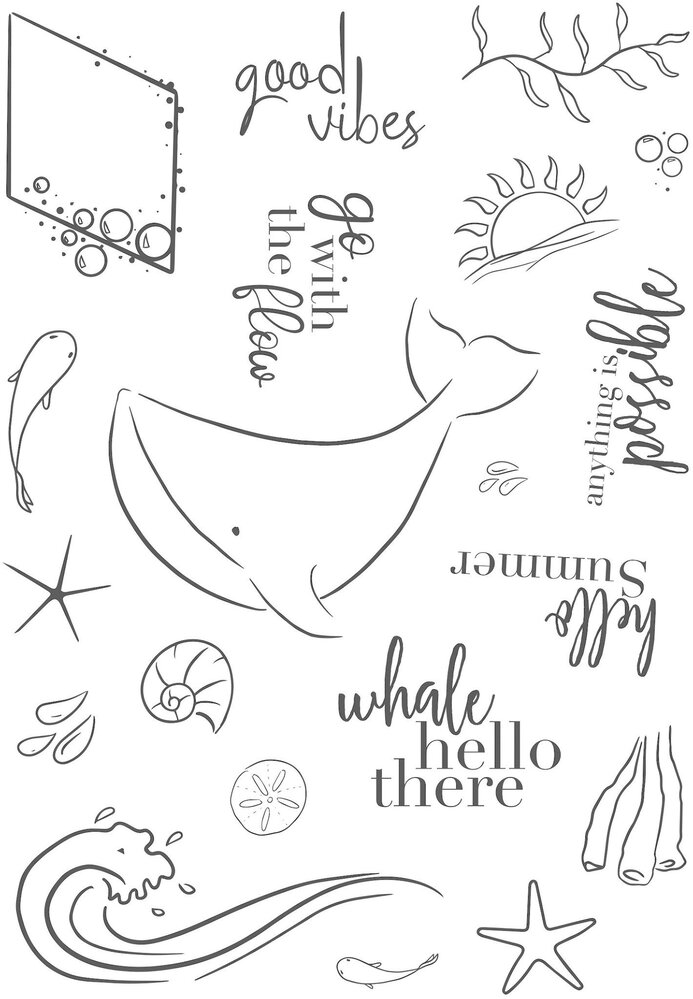 Creative Expressions Bonnita Moaby Clear Stamp A5 Summer Vibes (CEC984) (OUTLET)