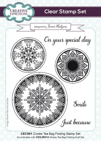 Creative Expressions Jamie Rodgers Clear Stamp A5 Circles Tea Bag Folding (CEC981) (OUTLET)