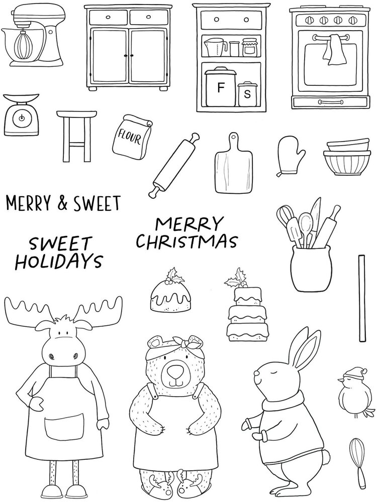 Creative Expressions Jane's Doodles Clear Stamp Set Merry & Sweet (CEC1041) (OUTLET)
