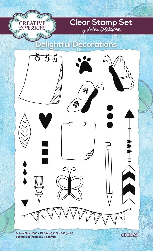 Creative Expressions Helen Colebrook Clear Stamp A6 Delightful Decorations (CEC1025) (OUTLET)