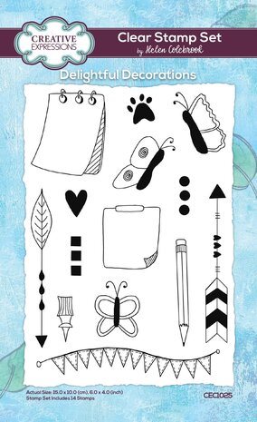 Creative Expressions Helen Colebrook Clear Stamp A6 Delightful Decorations (CEC1025) (OUTLET)