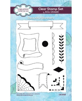 Creative Expressions Helen Colebrook Clear Stamp A6 Beautiful Banners (CEC1024) (OUTLET)