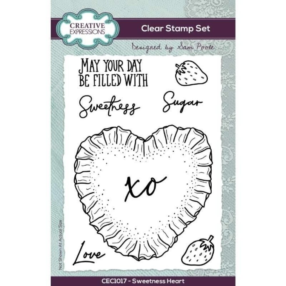 Creative Expressions Sam Poole Clear Stamp A6 Sweetness Heart (CEC1017) (OUTLET)