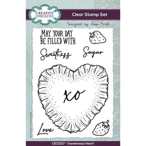 Creative Expressions Sam Poole Clear Stamp A6 Sweetness Heart (CEC1017) (OUTLET)