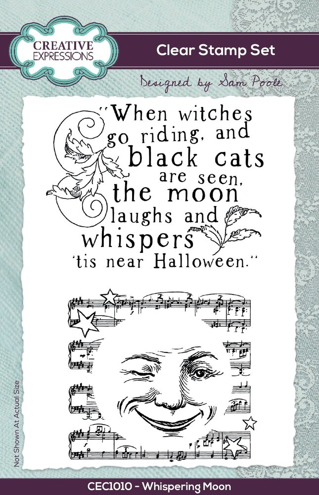 Creative Expressions Sam Poole Clear Stamp A6 Whispering Moon (CEC1010) (OUTLET)