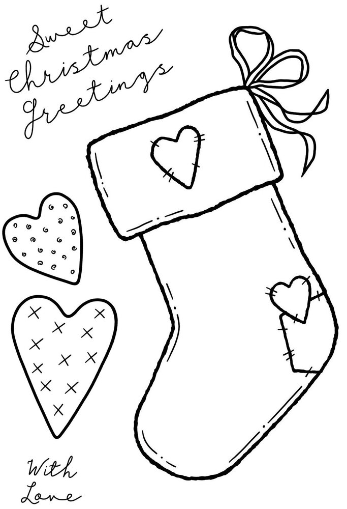 Creative Expressions Sam Poole Clear Stamp A6 Sweet Stocking (CEC1004) (OUTLET)