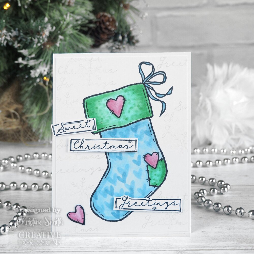 Creative Expressions Sam Poole Clear Stamp A6 Sweet Stocking (CEC1004) (OUTLET)