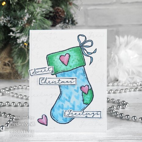 Creative Expressions Sam Poole Clear Stamp A6 Sweet Stocking (CEC1004) (OUTLET)